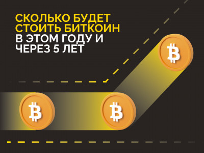 Курс биткоина (BTC) 2023 и через  5 лет